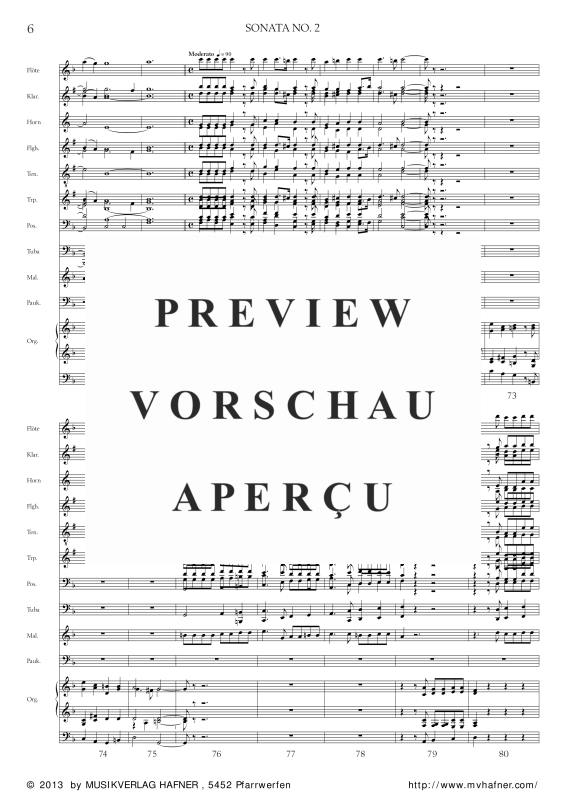 Product gallery: Page 11 of 11 SONATA NO. 2, , (large wind orchestra)