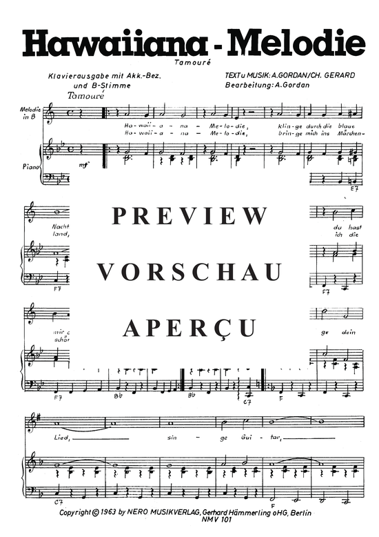 Produktgalerie: Seite 4 von 4 Hawaiiana-Melodie, Valente, 	Catarina, Klavier und Gesang