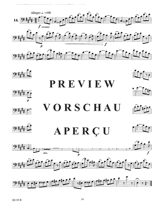 Product gallery: Page 17 of 21 Etudes for Euphonium, Vol. 3 , , (Euphonium Solo)