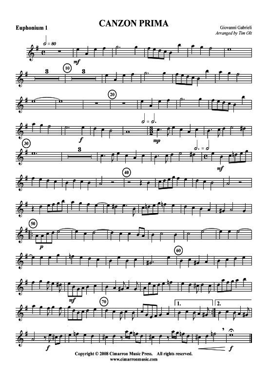 gallery: Canzon Prima , , (Tuba Quartett: 2x Bariton, 2xTuba)