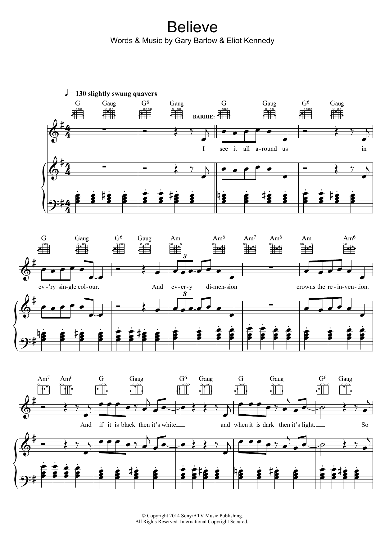 Produktbild zu: Believe (from 'Finding Neverland')