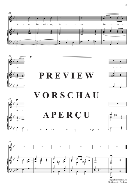 gallery: Pie Jesu , , (hoch D´ - F´´)