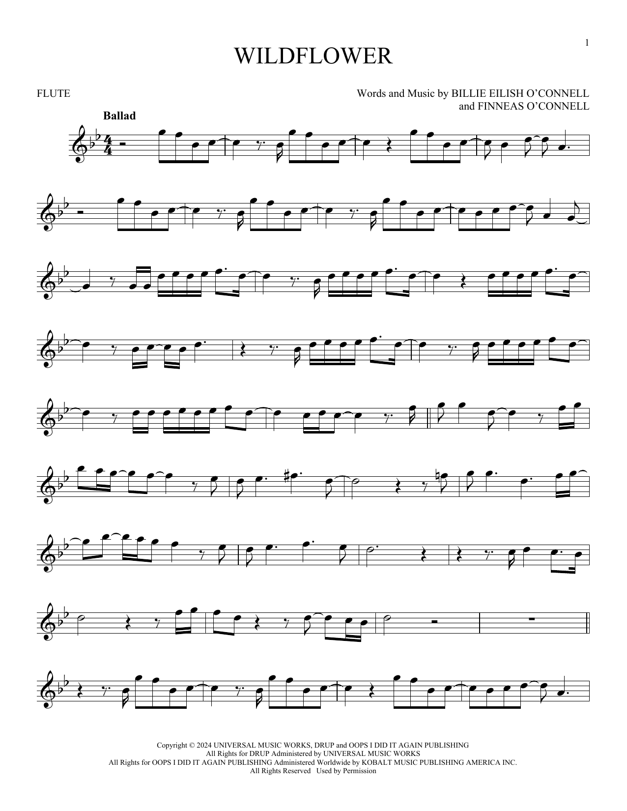 Product gallery: Page 1 of 1 Wildflower, Billie Eilish