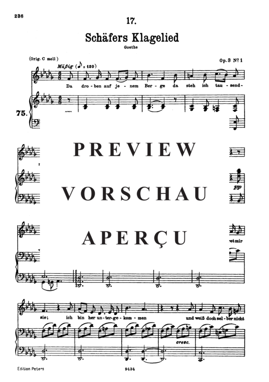 gallery: Schäfers Klagelied D.121 , , (Gesang tief + Klavier)
