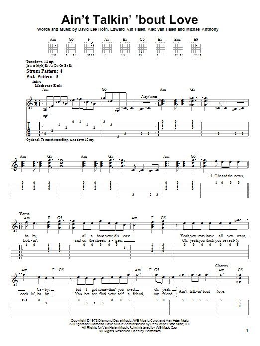 Produktgalerie: Seite 1 von 1 Ain't Talkin' 'Bout Love, Van Halen, Gitarre