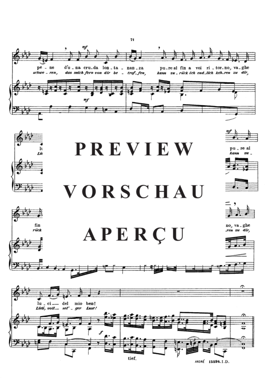 Product gallery: Page 4 of 8 Dopo tante e tante pene, Sieber Ferdinand, Low Voice and Piano