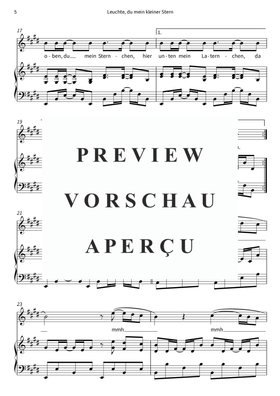Produktgalerie: Seite 7 von 8 Leuchte, du mein kleiner Stern, , Gesang und Klavier