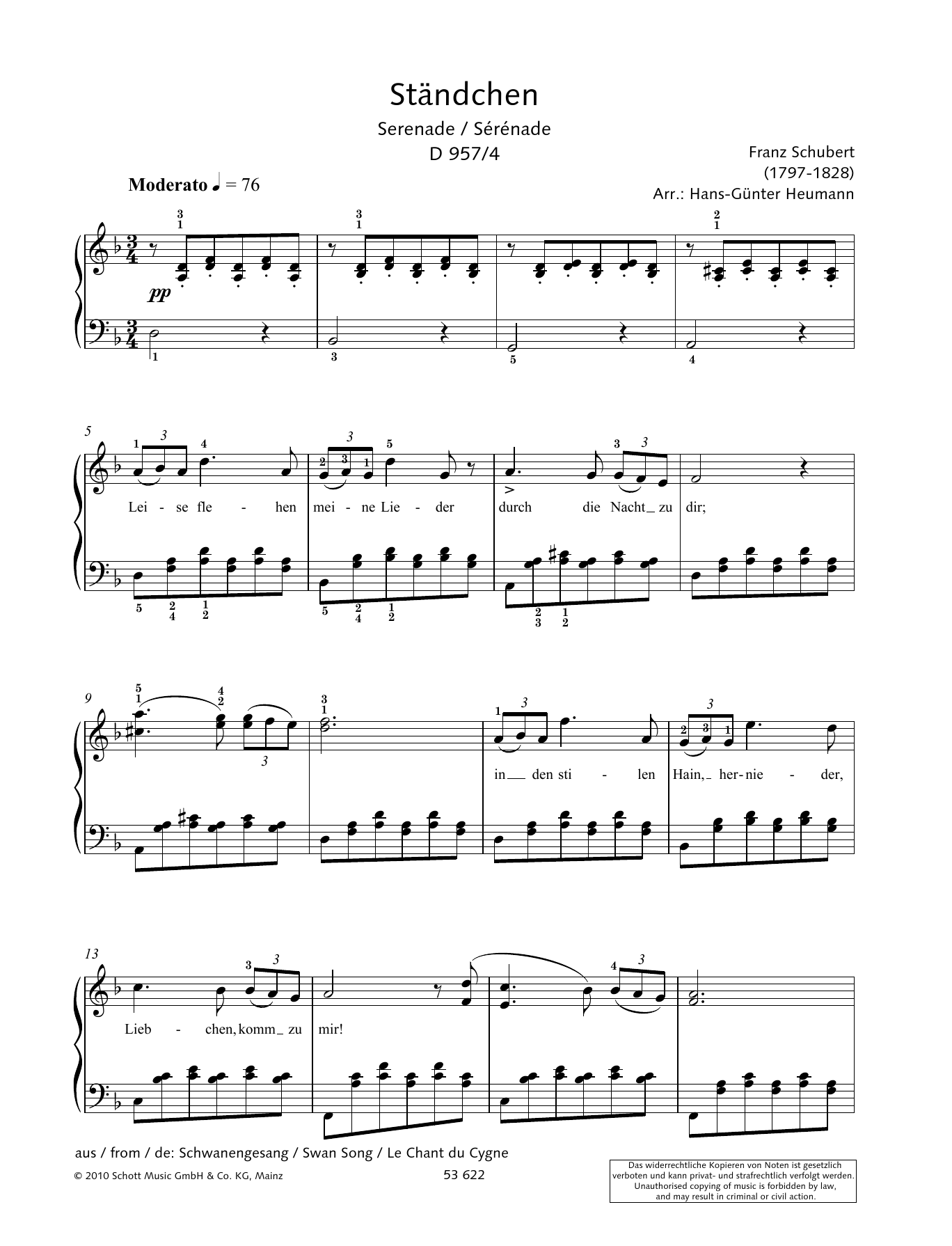 Product gallery: Page 1 of 1 Serenade, Hans-Gunter Heumann