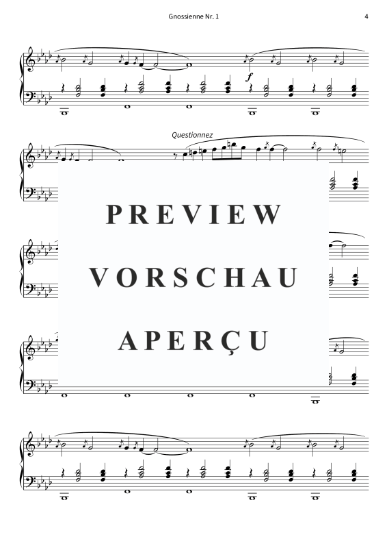 Product gallery: Page 6 of 9 Gnossienne Nr. 1 - Geheimnisvolles Klavierstück, , Solo Piano