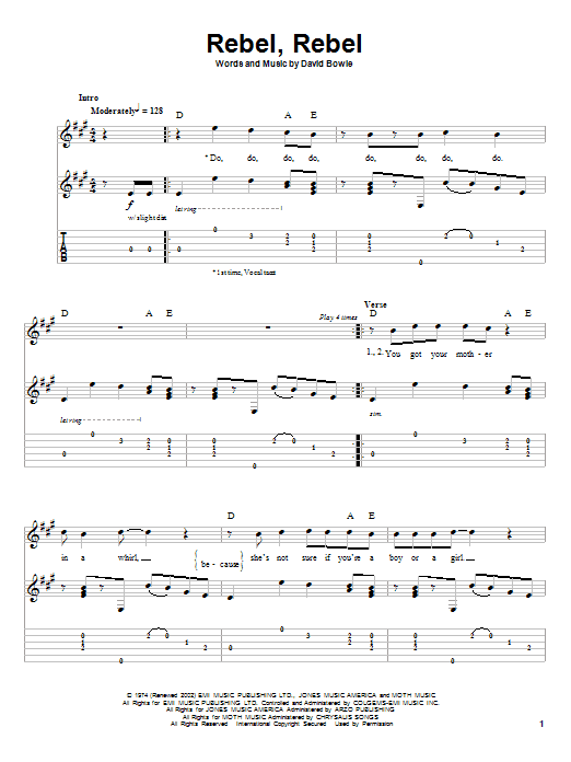 Product picture to:  Rebel, Rebel - David Bowie