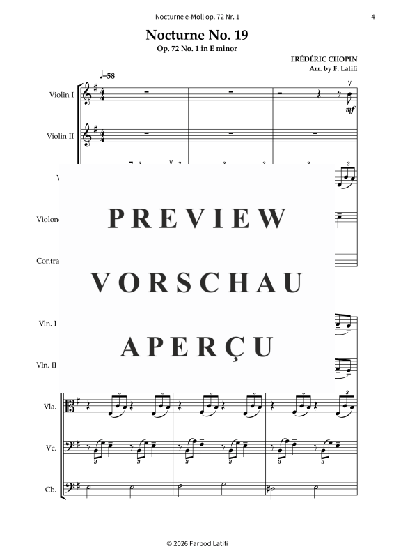 Product gallery: Page 6 of 11 Nocturne E-Moll, op. 72 Nr. 1, , String Orchestra