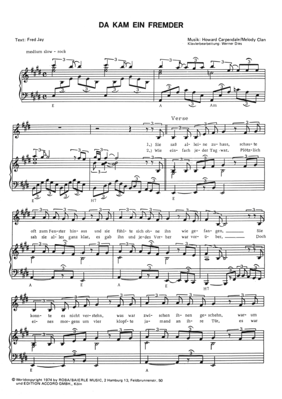 Produktbild zu: Da kam ein Fremder Howard Carpendale