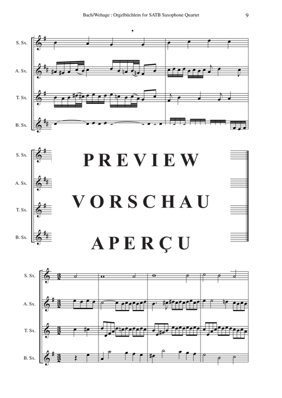 Product gallery: Page 14 of 21 Orgelbuchlein BWV 599-644 45 chorale-prelues , , (Saxophone Quartet)