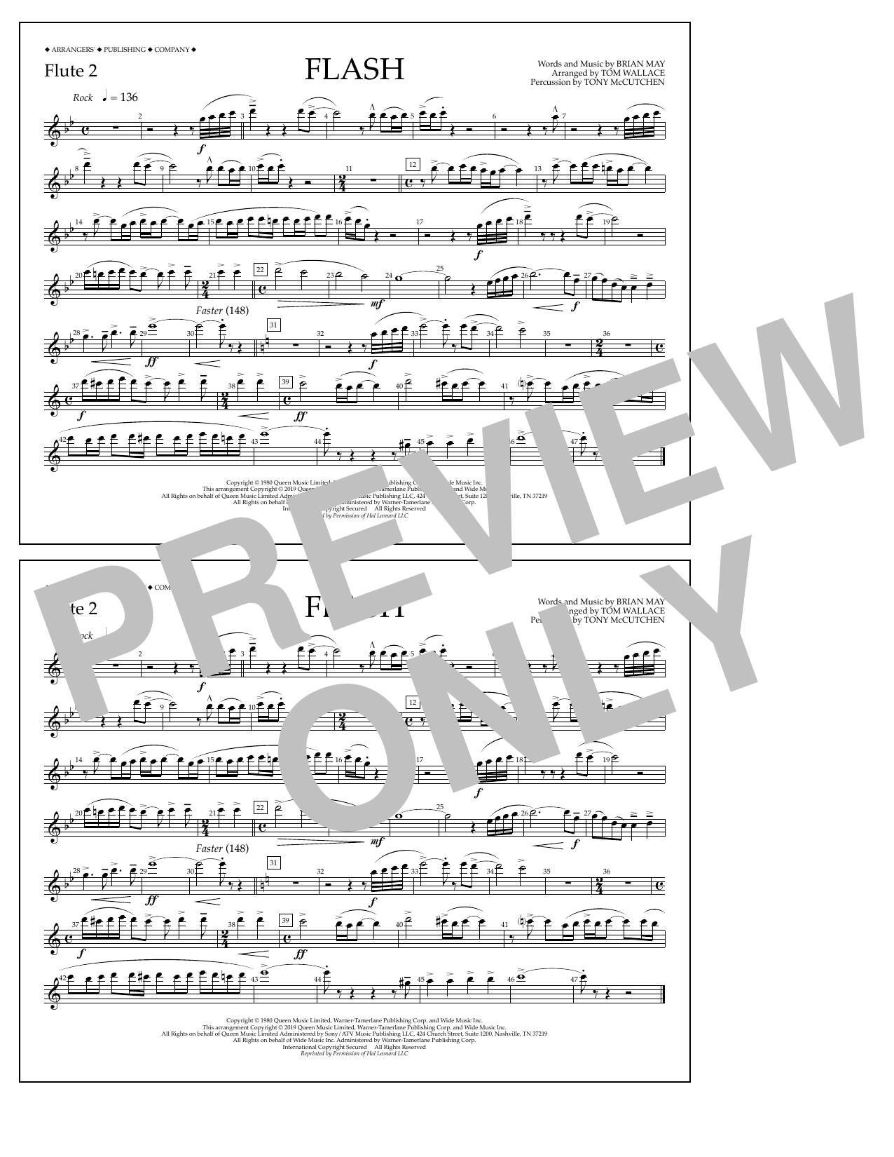 Product picture to: Flash (arr. Tom Wallace) - Flute 2