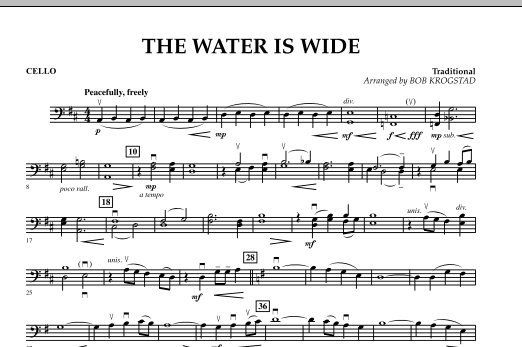 Product picture to: The Water Is Wide - Cello