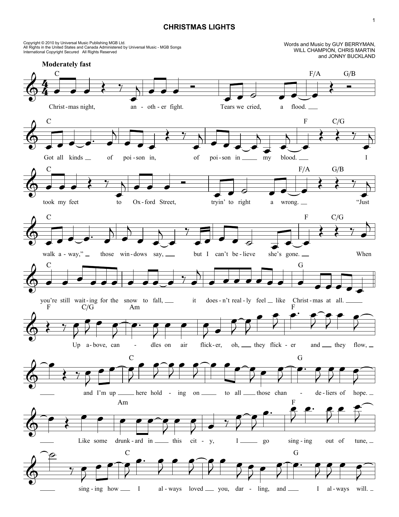 Product picture to:  Christmas Lights - Coldplay