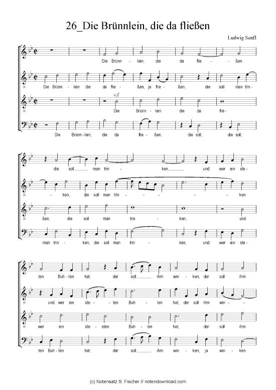 Produktbild zu: Die Brünnlein, die da fließen Ludwig Senfl (1486-1542)