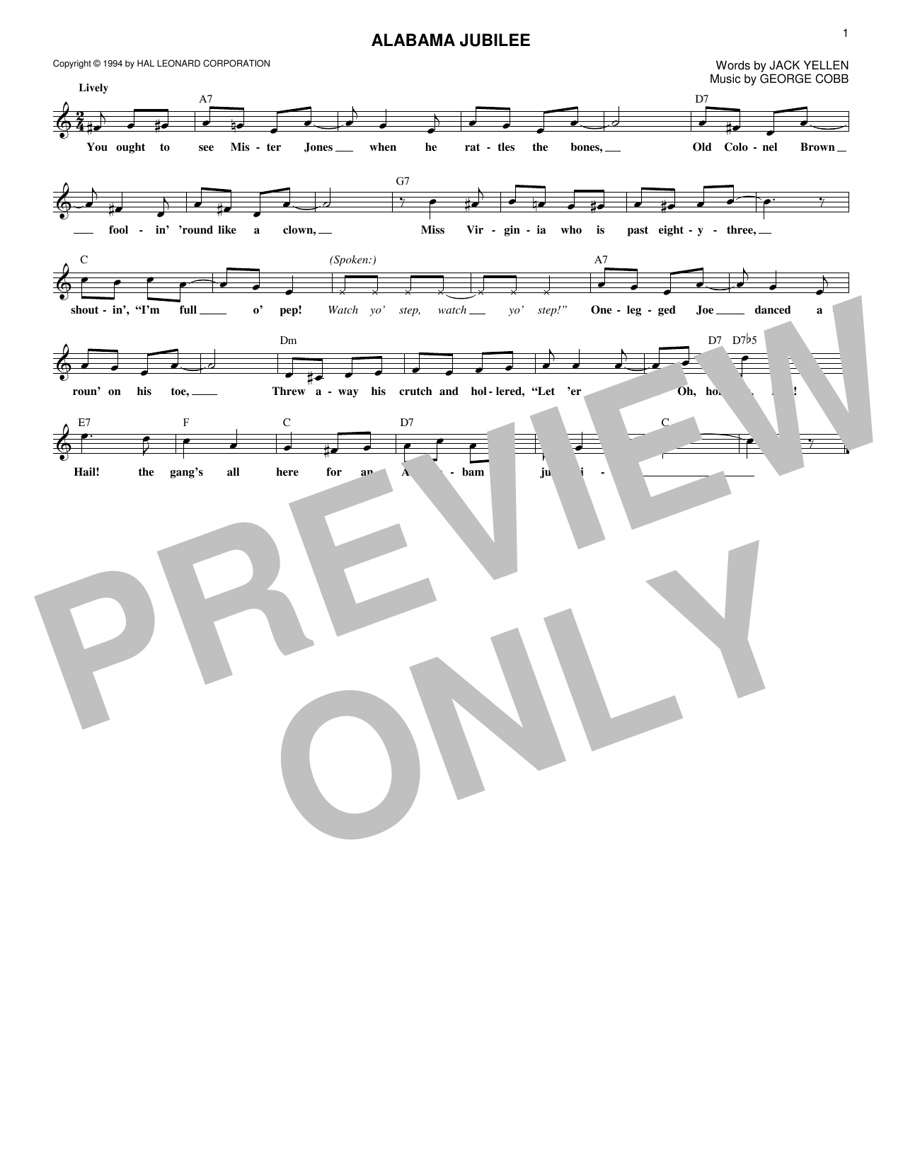 Produktbild zu: Alabama Jubilee