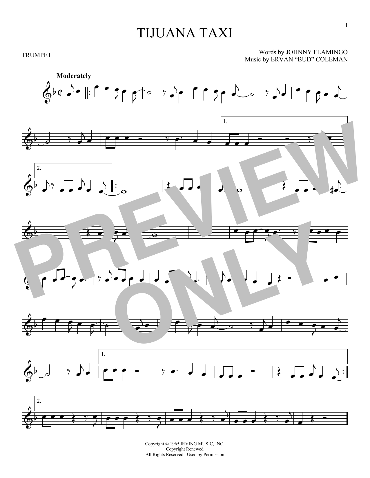 Produktgalerie: Seite 1 von 1 Tijuana Taxi, Herb Alpert & The Tijuana Brass Band, Trompete