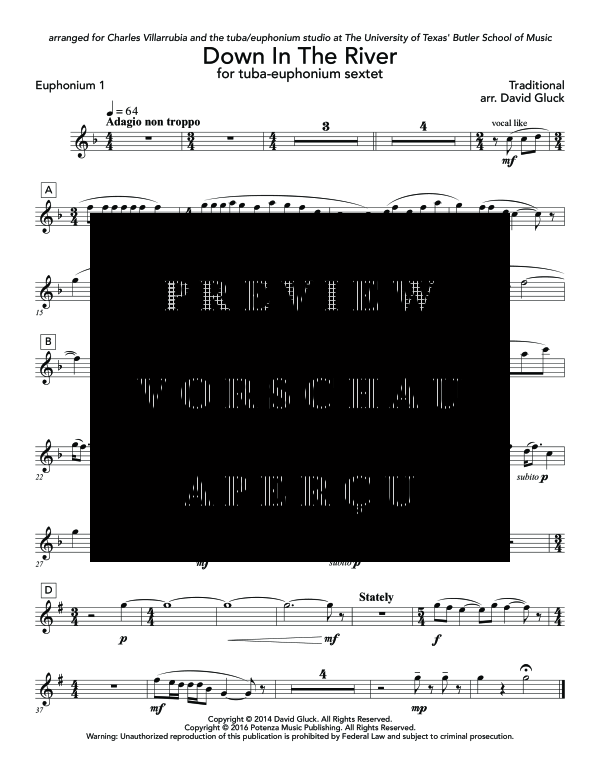 Produktgalerie: Seite 11 von 11 Down in the River, , (Tuba Ensemble EEETTT)