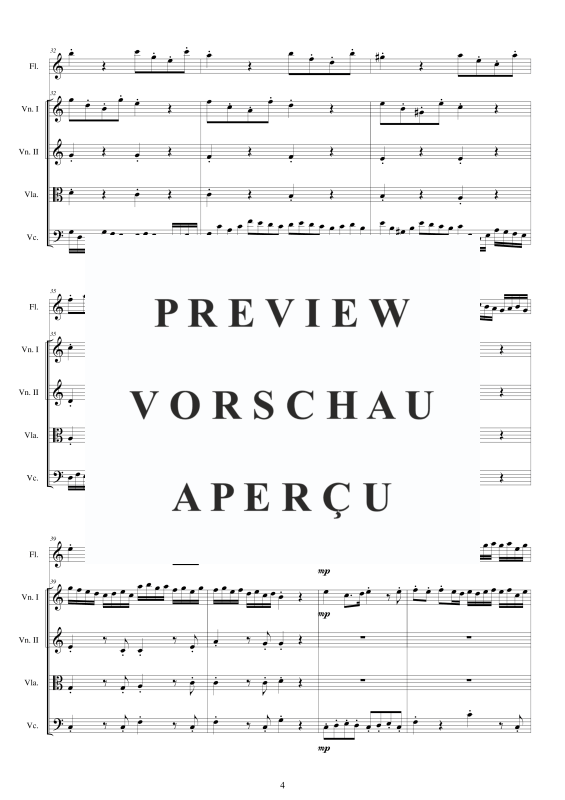 Produktgalerie: Seite 5 von 11 Concerto No.12 to 5 in C-Dur Op.5, , Querflöte Solo und Streicher Ensemble