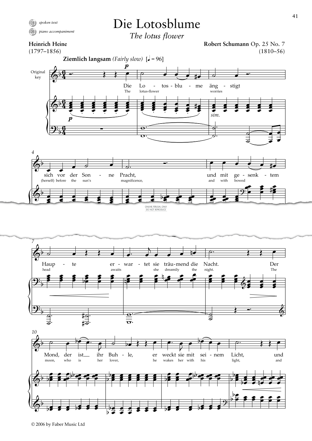 Produktbild zu: Die Lotosblume (Op.25 No.7)