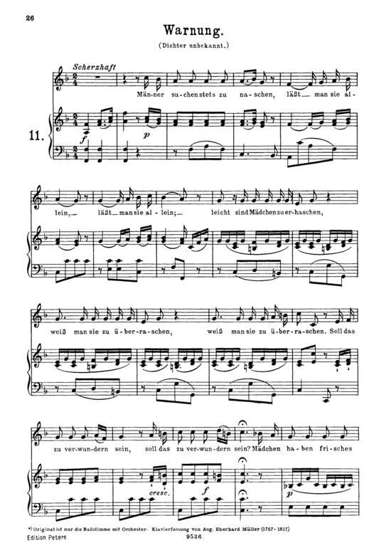 Product picture to: Warnung K.433-416cWolfgang Amadeus Mozart