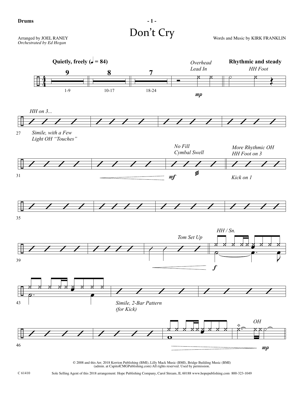 Produktbild zu: Don't Cry - Drums