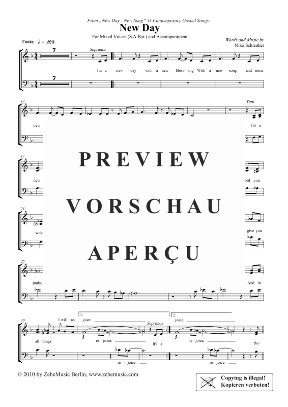 gallery: New Day, , Gemischter Chor SAB und Klavier