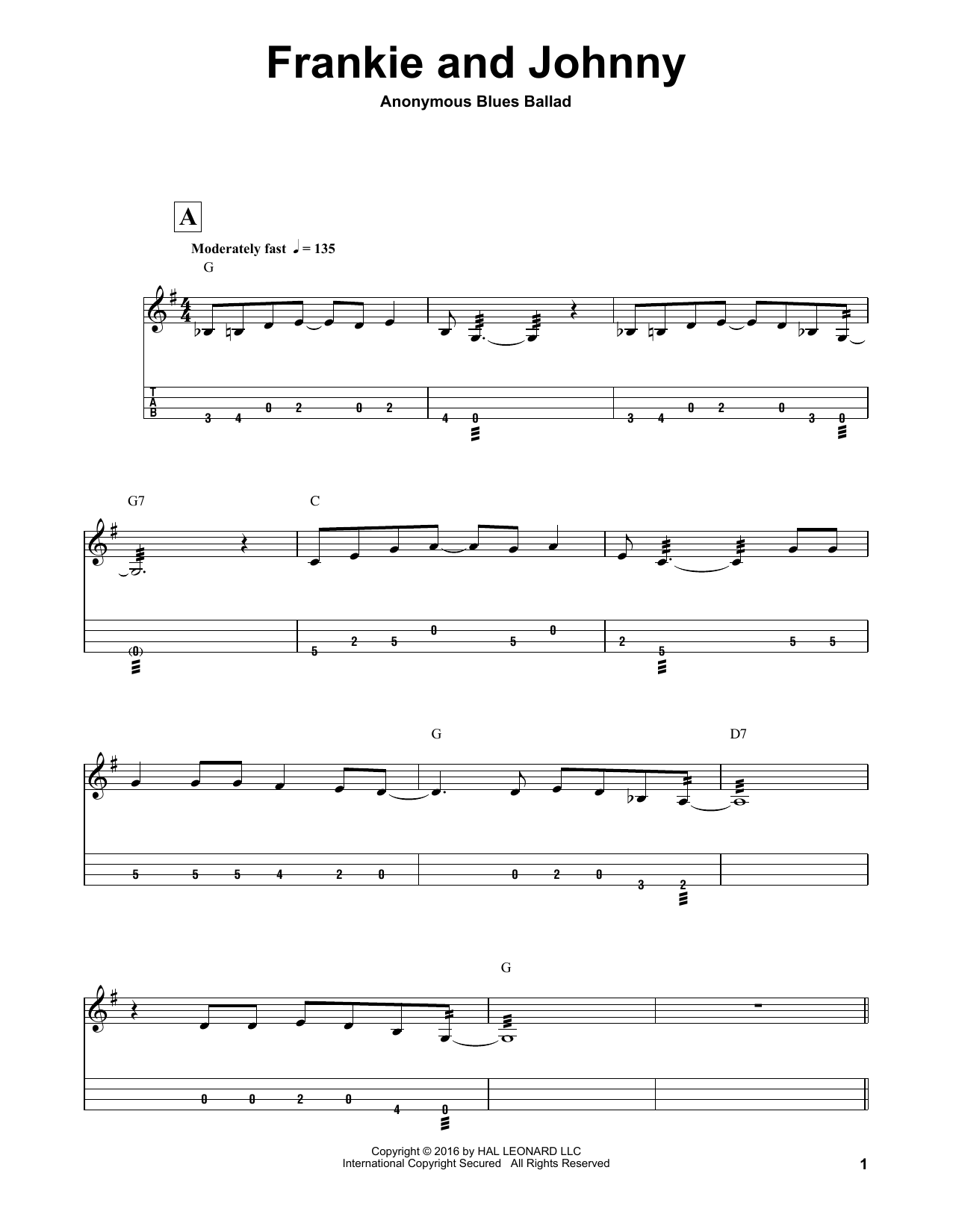Produktgalerie: Seite 1 von 1 Frankie And Johnny, Anonymous Blues Ballad