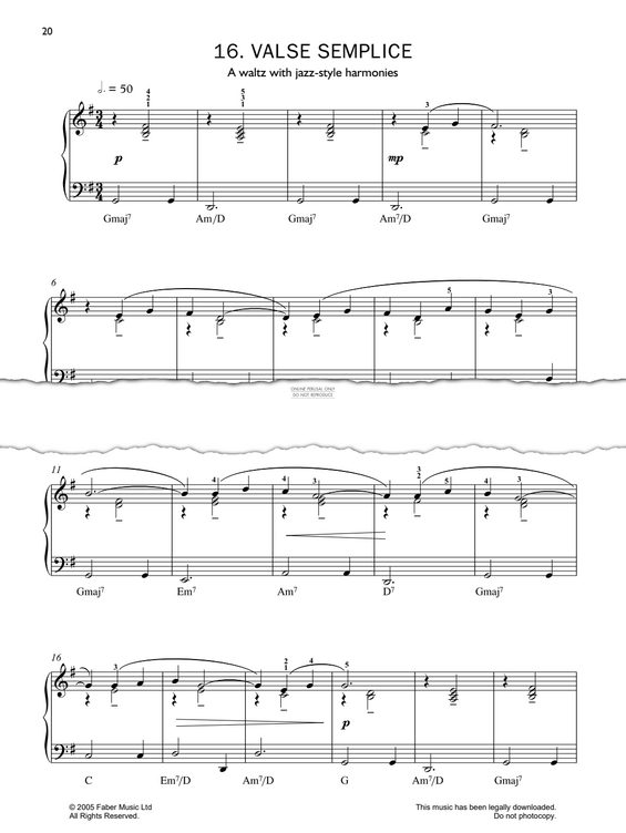 Produktgalerie: Seite 1 von 1 Valse Semplice, John Kember, Klavier