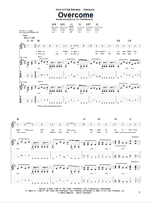 Produktgalerie: Seite 1 von 1 Overcome, All That Remains, Gitarre