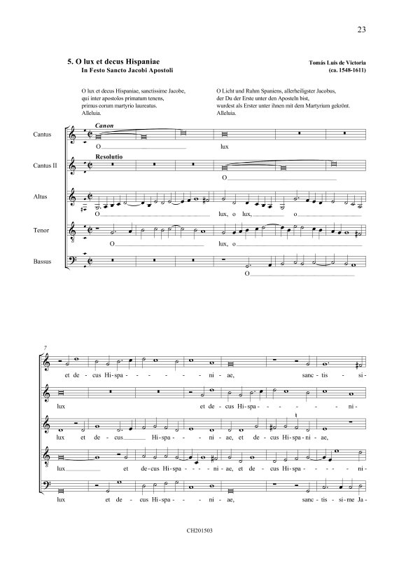 Produktbild zu: O lux et decus HispaniaeTomás Luis de Victoria