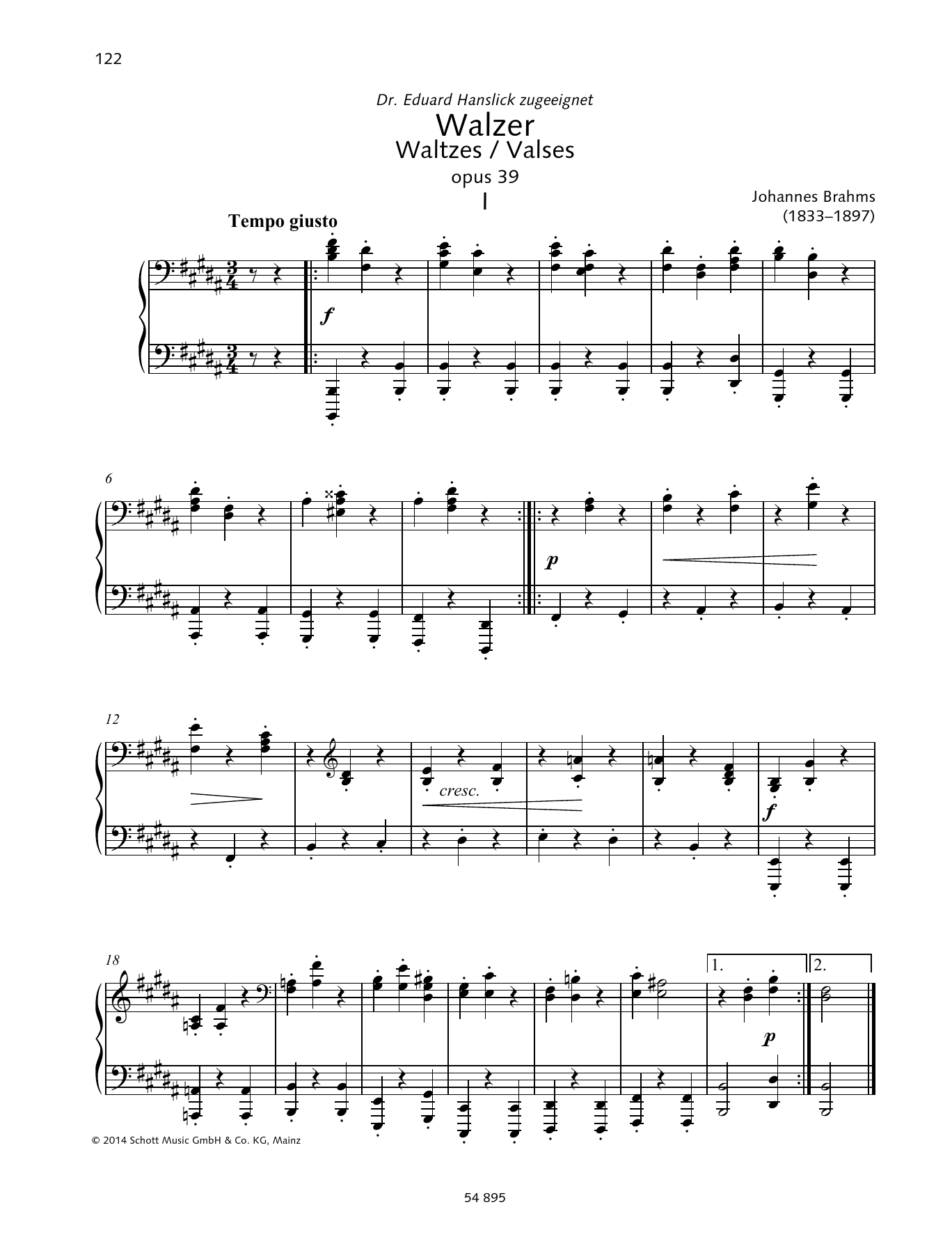 Produktgalerie: Seite 1 von 1 Waltzes, Johannes Brahms, Klavier