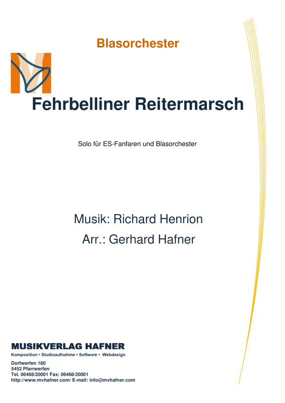 Product picture to: Fehrbelliner ReitermarschRichard Henrion