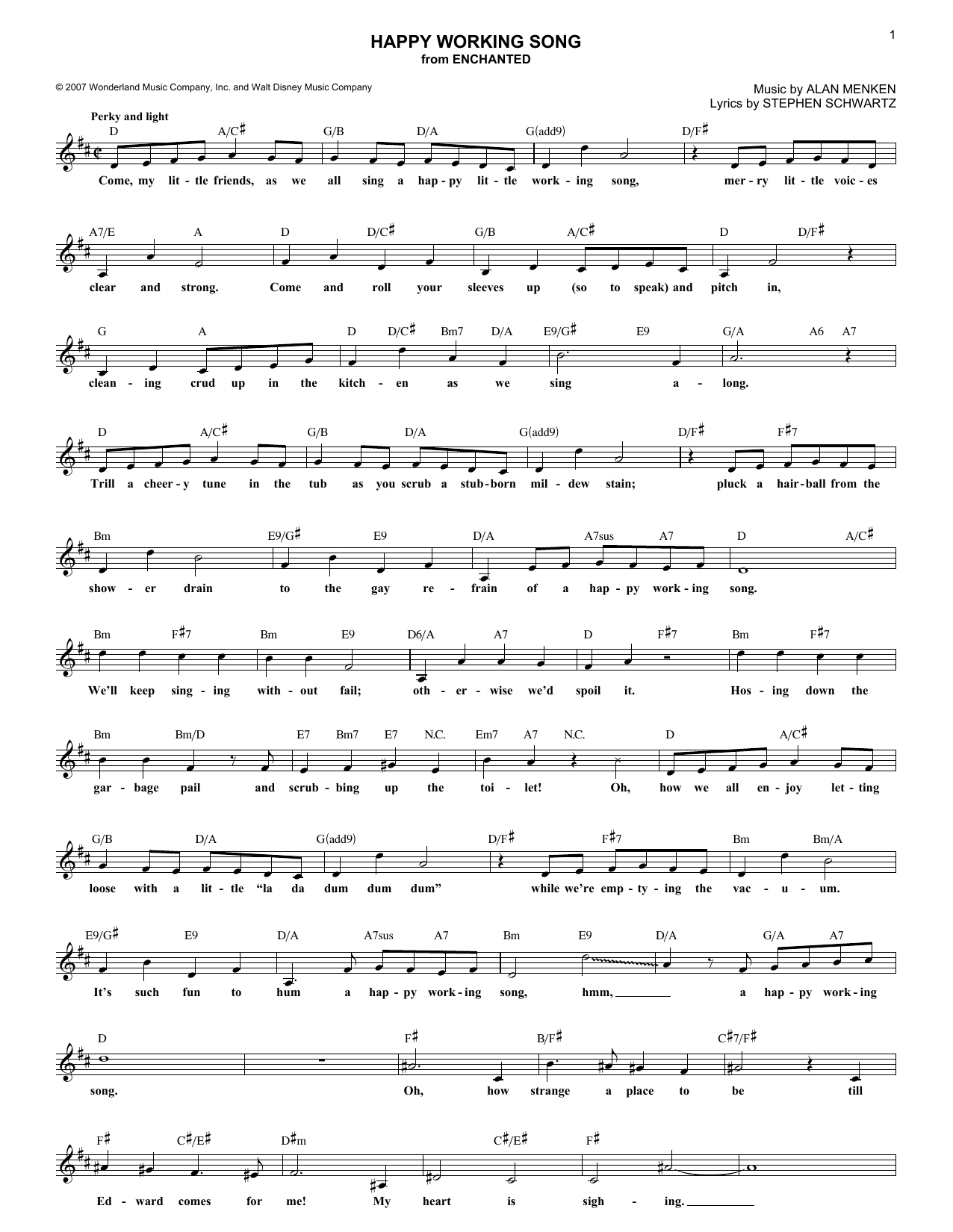 Product picture to: Happy Working Song (from Enchanted)