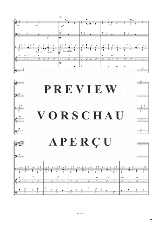 gallery: Purcell-Bäumchen, , Quintett: Zwei Melodiestimmen in C/B/Es, Gitarre, Kontrabass und Schlagzeug