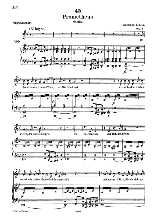 Product picture to: Prometheus D.674Franz Schubert