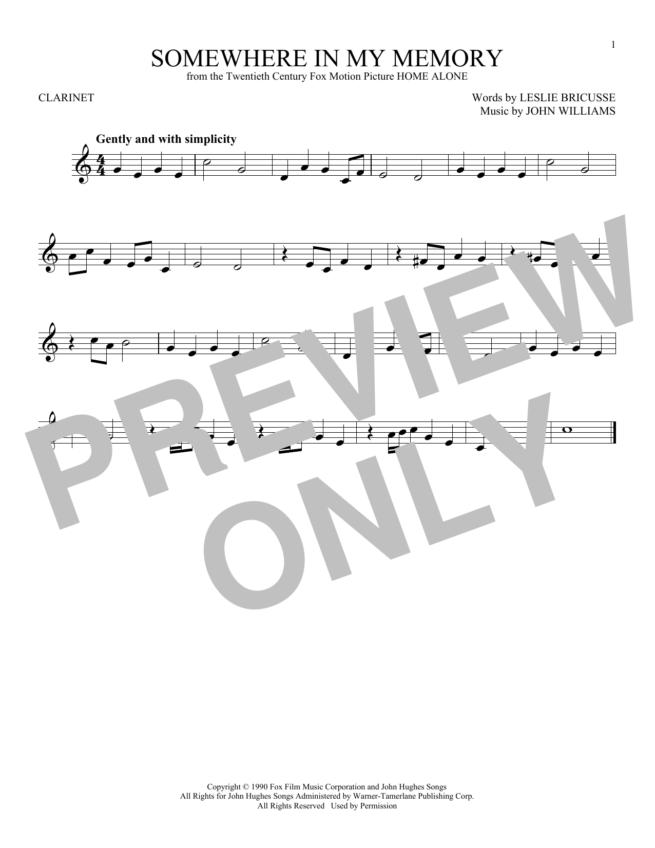 Product gallery: Page 1 of 1 Somewhere In My Memory, John Williams