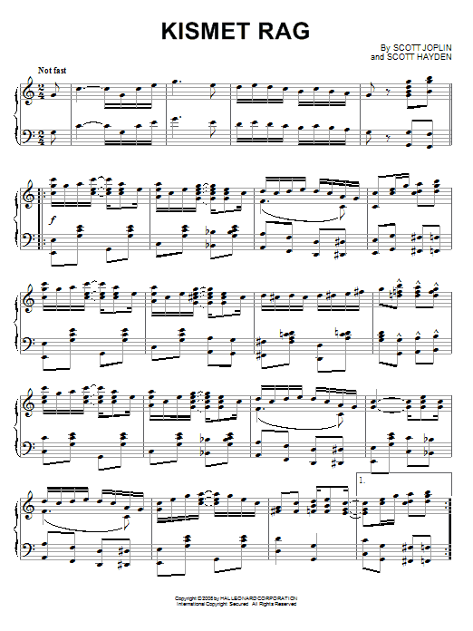 Product gallery: Page 1 of 1 Kismet Rag, Scott Joplin