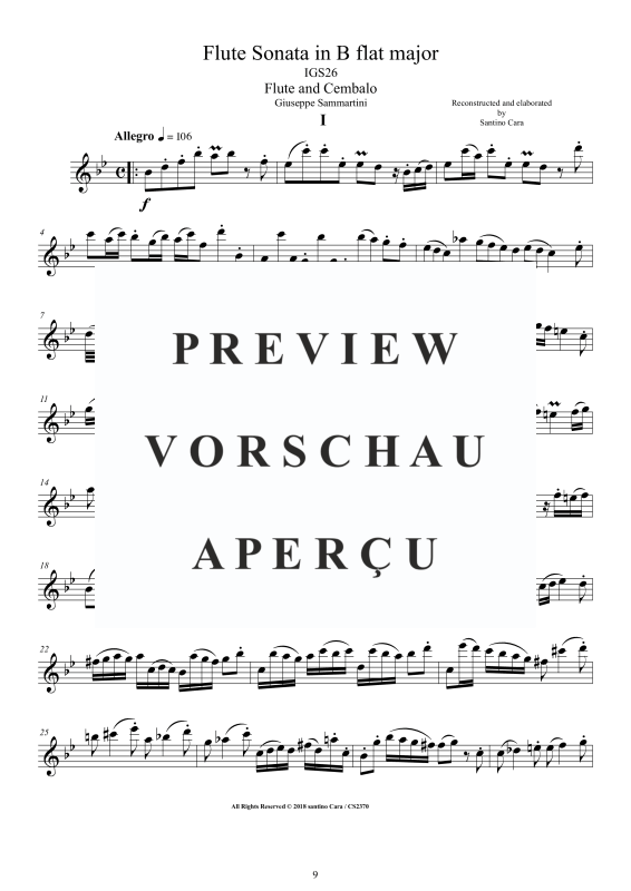 Produktgalerie: Seite 10 von 11 Flöten Sonate in B-Dur, , Flöte und Cembalo