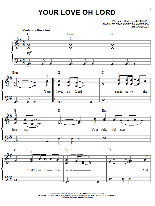 Produktbild zu: Your Love Oh Lord