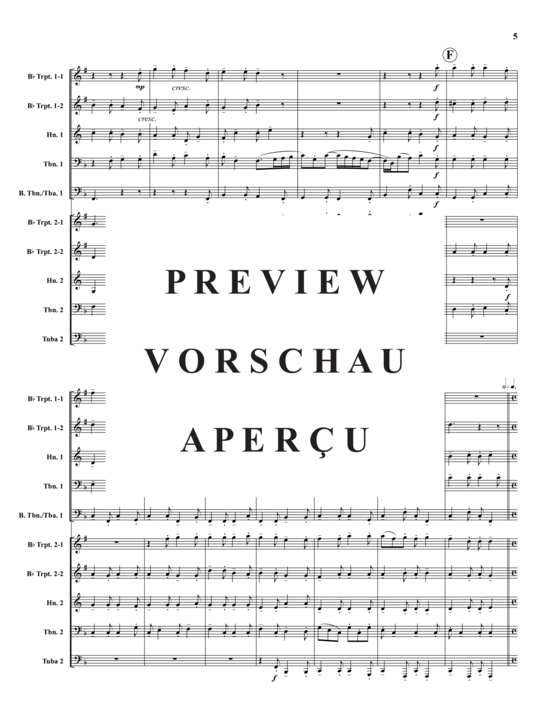 Product gallery: Page 6 of 21 Aria della battaglia , , (Double brass quintet)