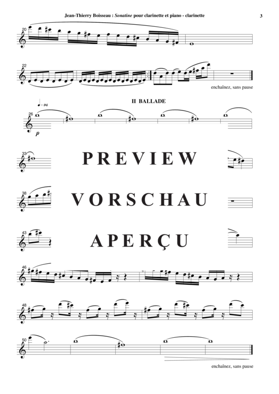 Product gallery: Page 15 of 16 Sonatine , , (clarinet in Bb + piano)