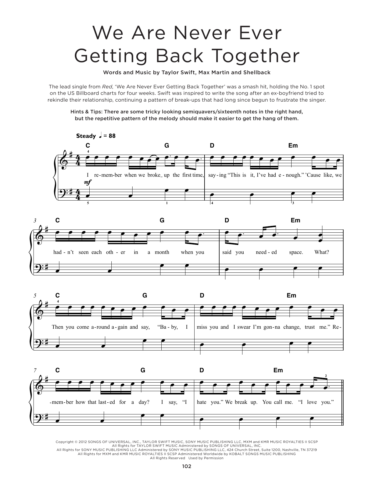 Produktbild zu: We Are Never Ever Getting Back Together