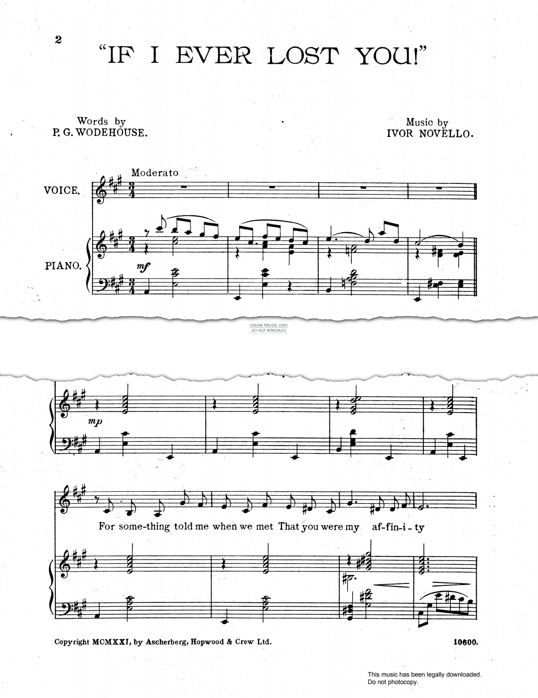 Produktbild zu: If I Ever Lost You (from 'The Golden Moth')