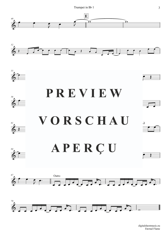 Produktgalerie: Seite 9 von 11 Eternal Flame, The Bangles, (Trompeten Trio + Klavier)