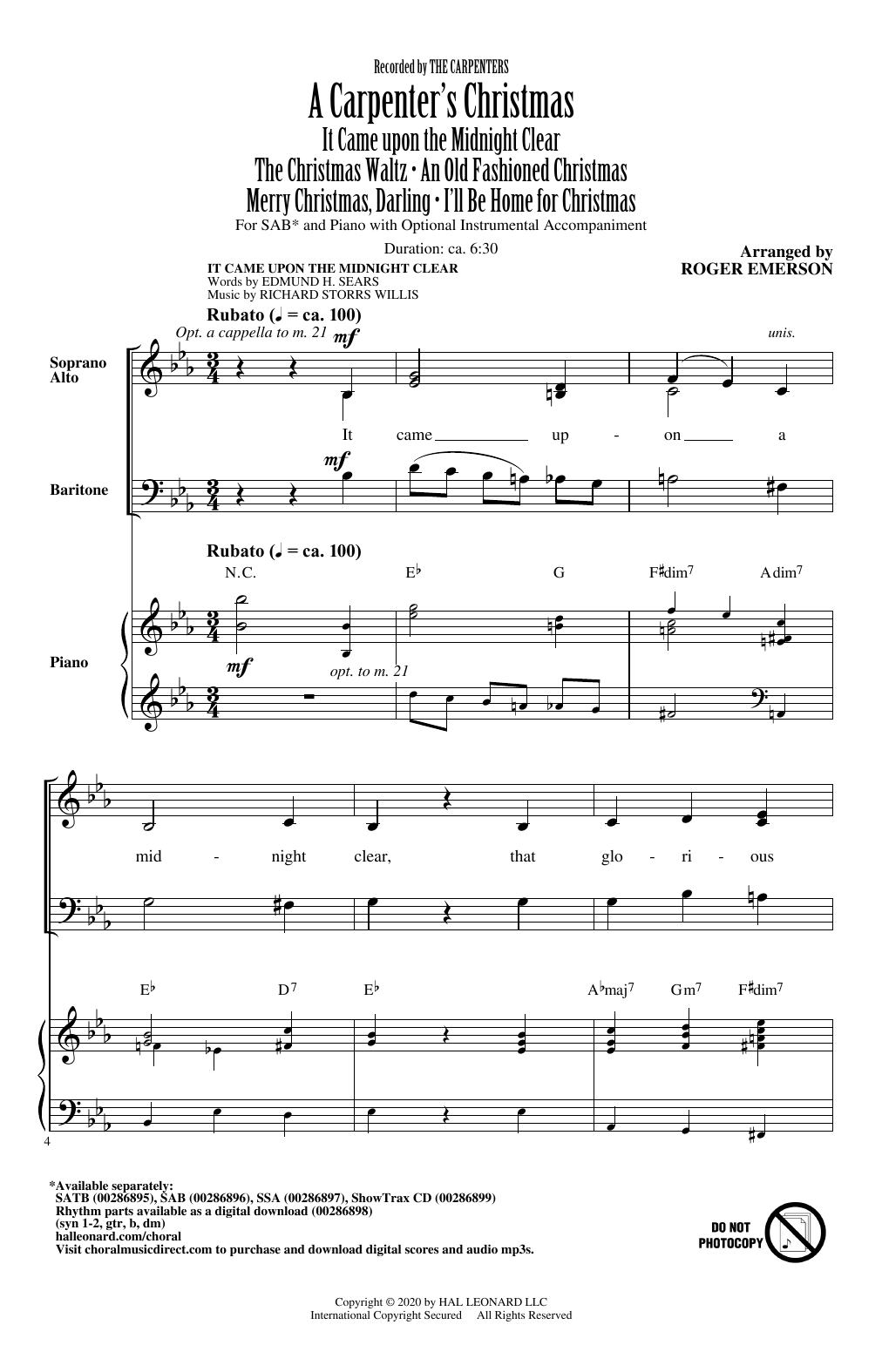 Product picture to: A Carpenter's Christmas (arr. Roger Emerson)