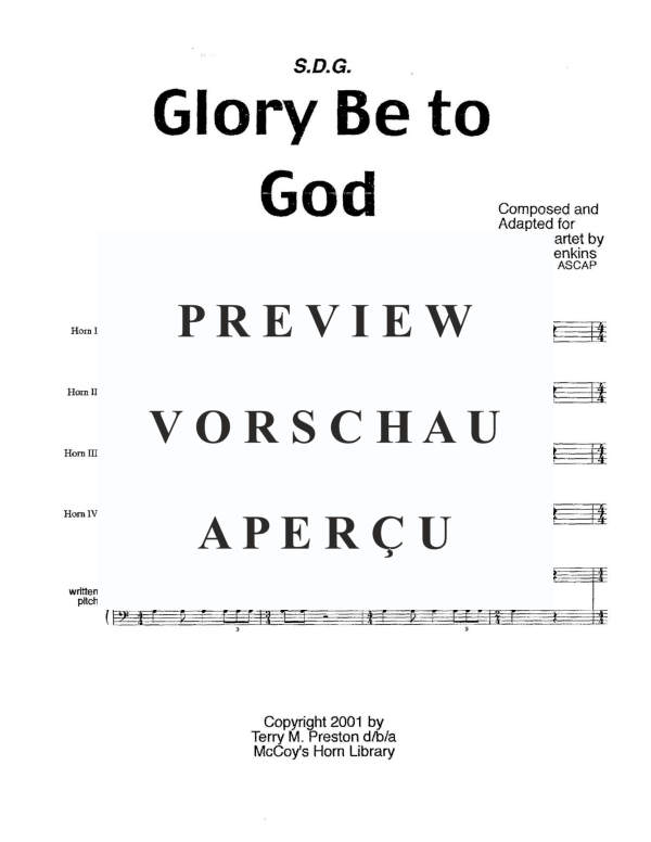 Produktgalerie: Seite 4 von 11 Glory be to God, , Horn Quartett