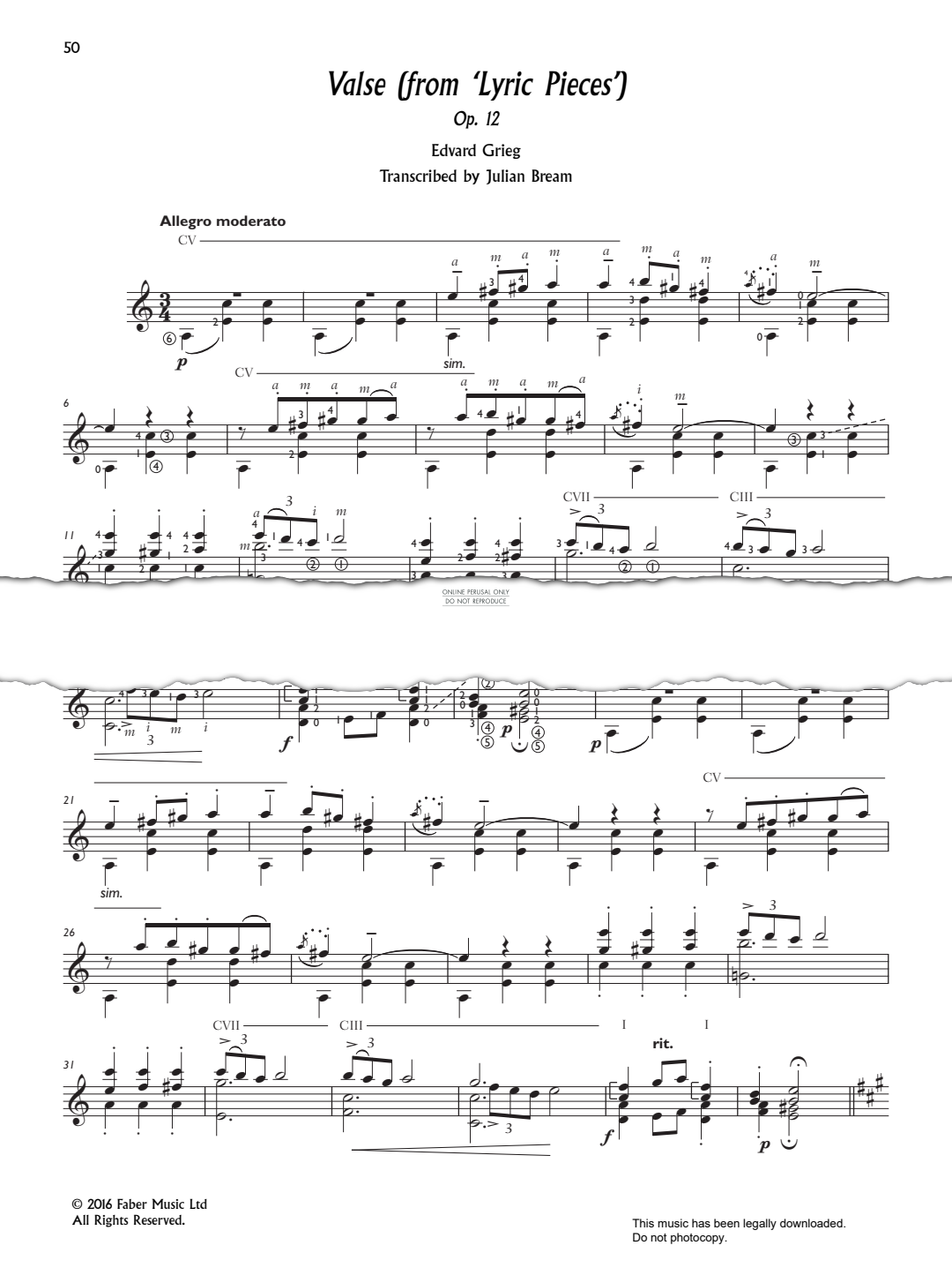 Produktbild zu: Valse (from ‘Lyric Pieces’ Op.12)
